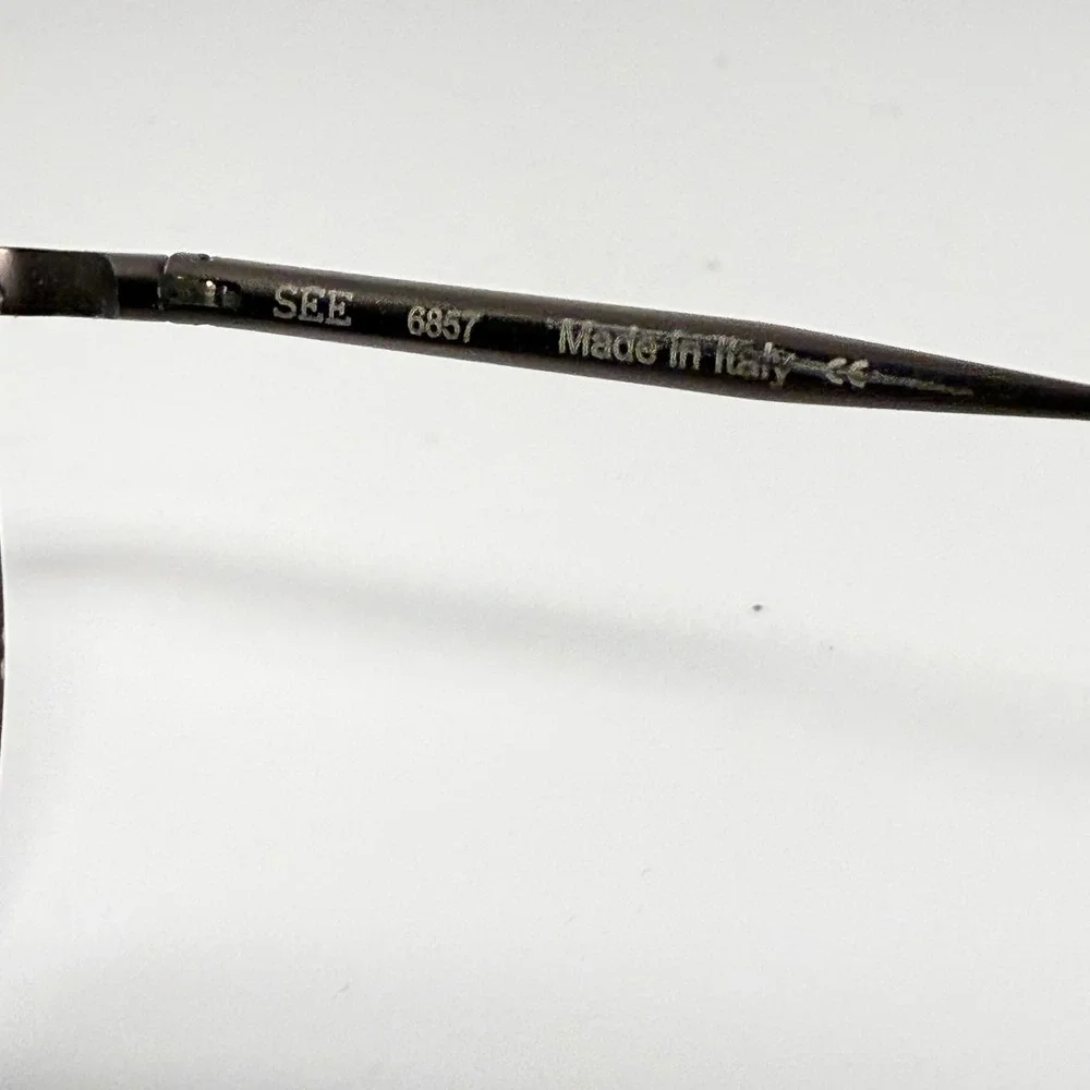SEE 6857‎ Sunglasses Made in Italy Metal Double Bridge Gunmetal 52-21-140 C102